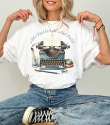 Taylor Swift Shirt, New Album Shirt, Alls Fair In Love And Poetry Typewriter Shirt, TTPD Era Comfort Colors T-Shirt