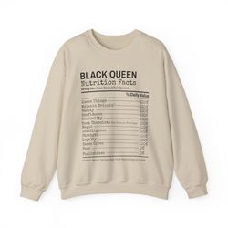 Black History Sweatshirt, Black History Sweater, Queen Black History Gift, Black Month History Shirt, Gift For Her Black