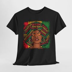 Juneteenth Women Shirt June 2024 Black Queen, 1865 Freedom Black Excellence T Shirt
