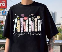 Taylors Music Albums As Books T-Shirt, Fun Music Lover Gift, Shirt for 2024 Swiftie Concert, taylor swift shirt