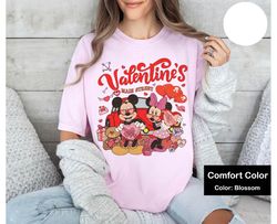 Cute Mickey And Minnie Valentines On Main Street Retro 90s Shirt, Disney Couple