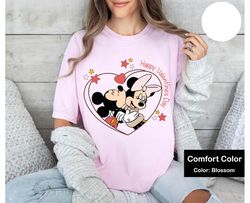 Mickey And Minnie Love Shirt, Happy Valentines Day Shirt, Disney Matching Couple