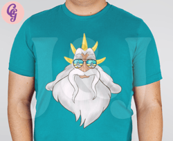 King Triton Shirt, Magic Family Custom Character Shirts Shirt, Adult Shirt, Toddler, Boys Shirt, Little Mermaid King Tri