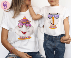 Mrs Potts Shirt, Magic Family Shirts, Sunglasses, Beaty and the Beast Inspired Mrs. Potts Shirt, Tea Pot Shirt, Tea Shir