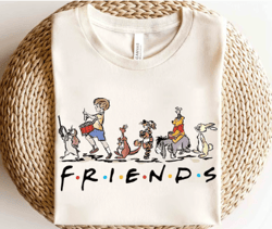 Cute Disney Winnie The Pooh & Friends Group Shot Retro Shirt, Tigger Piglet Tee