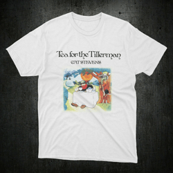 Cat Stevens Tea for Tillerman Music Legend White T Shirt Mens Tshirt Size USA Unisex Heavy Cotton
