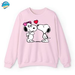 Kissing Snoopy Valentine Shirt, Cute Valentine Shirt, Snoopy Valentine's Day Love Hearts T-Shirt , Snoopy Shirt, Snoopy
