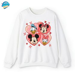 Mickey And Friends Shirt, Disney Valentines Day Sweatshirt, Disney Valentine's Day Hoodie, Mickey Minnie Valentine Shirt
