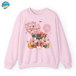 Valentine Main Street Sweatshirt, Vintage Mickey and Minnie Sweatshirt, Disney Valentine's Day Shirt, Mickey Minnie Vale