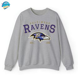 Baltimore Football Vintage Style Sweatshirt, Retro Baltimore Crewneck, Gift For Ravens Football Fan, Ravens Team Hoodie,
