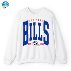 Buffalo Sweatshirt Crewneck, Bills Football T-shirt, Buffalo Football Merch, Bills Fan Gift, Sunday Game Shirt, Buffalo
