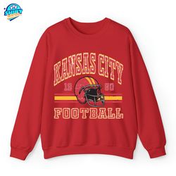 Kansas City Football Sweatshirt, Vintage Style Kansas City Football Crewneck Sweatshirt, Kansas City Sweatshirt, Red Kin