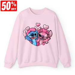 Disney Stitch and Angel Valentine Shirt, Angel Valentine Shirt, Disney Valentine's Day Shirt, Stitch Valentine Shirt