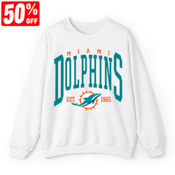 Vintage Miami Football Crewneck Sweatshirt, Dolphins Fan Gift, Retro Miami Football Hoodie, Dolphins Team T-shirt, Miami