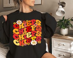 Kansas City Chief Retro Style Sweatshirt Crewneck Vintage Chief fan gift Football Crewneck Sweatshirt, Football Fan Tee