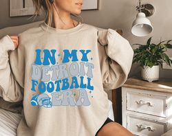 Vintage Detroit Football Sweatshirt Lions Football Crewneck Retro Style Lions Shirt Gift for Lions Football Fan