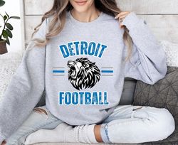 Vintage Detroit Football Sweatshirt Lions Football Crewneck Retro Style Lions Shirt Gift for Lions Football Detroit