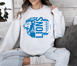 Sweatshirt Lions Football Crewneck Retro Style Lions Shirt Gift for Lions Football Fan Detroit Lions Gift Michigan