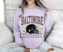 Baltimore Football Crewneck Sweatshirt, Trendy Vintage Style Football Shirt for Game Day