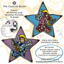 Peyote Star Pattern Angels / Beaded Stars Designs Christmas Beading Patterns