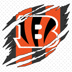 Cincinnati Bengals Torn NFL Svg, Nfl svg, Football svg file, Football logo,Nfl fabric, Nfl football