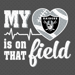 My Heart Is On That Field Las Vegas Raiders Svg, Nfl svg, Football svg file, Football logo,Nfl fabric, Nfl football