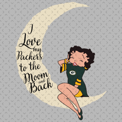 I Love My Packers To The Moon And Back Svg, Nfl svg, Football svg file, Football logo,Nfl fabric, Nfl football