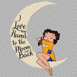 I Love My Rams To The Moon And Back Svg, Nfl svg, Football svg file, Football logo,Nfl fabric, Nfl football