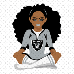 Las Vegas Raiders Black Girl Svg, Nfl svg, Football svg file, Football logo,Nfl fabric, Nfl football