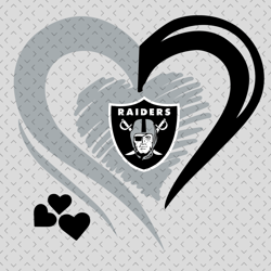 Las Vegas Raiders Heart Logo Svg, Nfl svg, Football svg file, Football logo,Nfl fabric, Nfl football