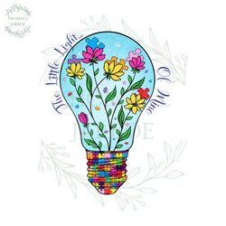 The Little Light Colorful Flower Bulb Autism PNG
