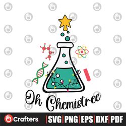 Retro Oh Chemistree Teacher Christmas SVG