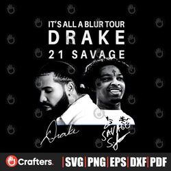 Its All A Blur Tour 2023 Drake 21 Savage PNG Download