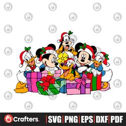 Retro Disney Character Christmas SVG