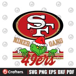 Grinch San Francisco 49ers Niner Gang SVG