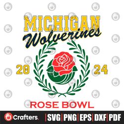 Michigan Wolverines Rose Bowl 2024 SVG