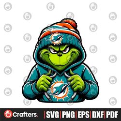 Retro Grinch Miami Dolphins NFL PNG