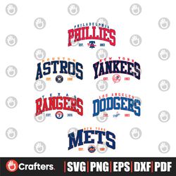 MLB Team Baseball Logo SVG Bundle