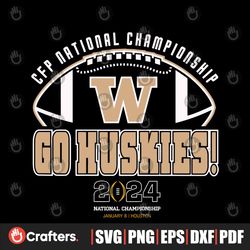 CFP National Championship Go Huskies SVG