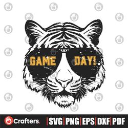 Retro Gameday Tigers NCAA Football SVG