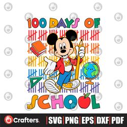Mickey Mouse 100 Days of School SVG