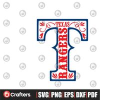 Retro Texas Rangers Baseball T Logo SVG