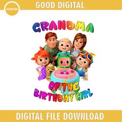 Grandma Of The Birthday Girl Cocomelon PNG