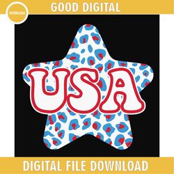 USA Patriotic Day Leopard Star SVG