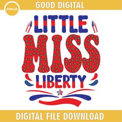 Little Miss Liberty 4th Of July Fireworks SVG