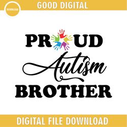 Proud Autism Brother Rainbow Hand Puzzle SVG
