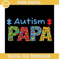 Autism Papa Autism Puzzle Doodle SVG
