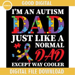 Autism Dad Like Normal Dad Except Way Cooler SVG