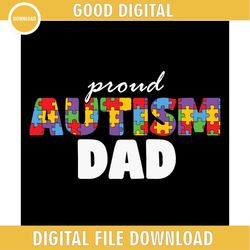 Proud Autism Dad Puzzle Doodle SVG