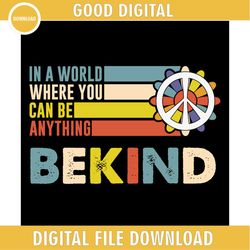 Anything Be Kind Autism Peace Sign Sunflower SVG
